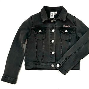 Disney For H&M Girls Charcoal Grey Denim "Minnie" Jean Jacket